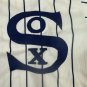 Kick10 Chicago White Sox XL Jersey Beige Navy Pinstriped Polyester Baseball Top