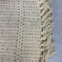 Handmade Ivory Crochet Scarf With Fringe - Cozy & Stylish Winter Accessory
