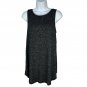 Old Navy Luxe Black White Heathered Sleeveless Tank Top Womens Small Relaxed Fit