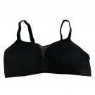 Joyspun Black Wireless Bra Adjustable Back Hook XL Comfort Nylon & Spandex Blend