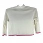 Juicy Couture Womens XXL Crown Knit Sweater Acrylic Blend White & Red Color