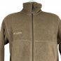 Columbia Mens Small Full Zip Fleece Jacket Brown Lightweight Soft Outdoorwear