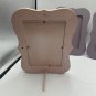 Set Of 4 Wooden 4"x6" Picture Frames Scalloped Edges Pink & Purple Tones