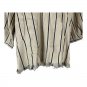 Zara Womens Beige & Black Striped Tunic Top Raw Hemline Size Small
