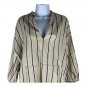 Zara Womens Beige & Black Striped Tunic Top Raw Hemline Size Small