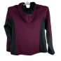 Made For Life Full-Zip Womens Hoodie Size L Burgundy & Black Faux Fur Lining