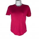 Zara Womens Hot Pink Short Sleeve Crew Neck T-Shirt Size Small