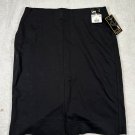 Lee Womens High-Rise Pull-On Skirt Large Black Comfort Waistband Viscose Blend