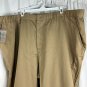 KingSize Mens Big Khaki Pants 50x38 Relaxed Fit Tan Cotton Durable Style Casual