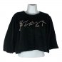 Zara W&B Black Cotton Embellished Long Sleeve Womens Top Size Small