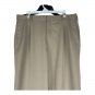 Haggar Classic Fit Mens 36x32 Khaki Pants Tan Pleated Lightweight Polyester