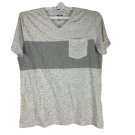 Mossimo Supply Co Mens XL Two Tone V Neck T Shirt Gray Heather Pocket Casual Top Mossimo Supply Co Mens XL Two Tone V Neck T Shirt Gray Heather Pocket Casual Top