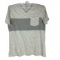 Mossimo Supply Co Mens XL Two Tone V Neck T Shirt Gray Heather Pocket Casual Top