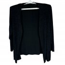 Black Sparkly Open-Front Cardigan 24W By Jump Apparel Acetate/Spandex Blend Black Sparkly Open-Front Cardigan 24W By Jump Apparel Acetate/Spandex Blend