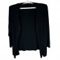 Black Sparkly Open-Front Cardigan 24W By Jump Apparel Acetate/Spandex Blend