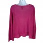 Eileen Fisher Petite Open Knit Fuchsia Linen Sweater Size PM