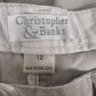 Christopher & Banks Women's Embroidered Floral Pants Size 12