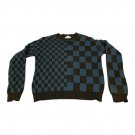 Melrose And Market Boys Blue/Brown Checkerboard Crewneck Sweater L 10/12 Melrose And Market Boys Blue/Brown Checkerboard Crewneck Sweater L 10/12
