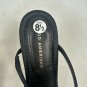 Good American Black Satin Rhinestone High Heel Sandals Size 8.5