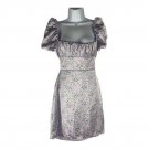 Zara Lilac Floral Puff Sleeve Dress L 100% Polyester Made In Romania Zara Lilac Floral Puff Sleeve Dress L 100% Polyester Made In Romania