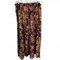 Koret Serendipity Womens Floral Skirt Size 18 Burgundy Lightweight