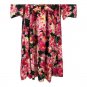 Zara Floral Belted Wrap Dress Size XS Pink & Green Cotton Blend