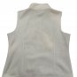 Karen Scott Sport Petite Womenâs PL Ivory Fleece Vest Full Zip Casual