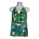 Mossimo Green & Blue Floral Halter Top Size Large Mossimo Green & Blue Floral Halter Top Size Large