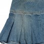 Aeropostale Womens Denim Pleated Mini Skirt Size 3/4 Blue Lightweight Flare