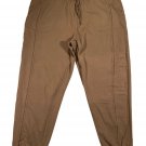 Terra & Sky Womens Jogger Pants 1X Brown Size 16W-18W Elastic Waist Lightweight