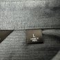 Travis Mathew Mens Polo Shirt Size Large Gray With Pink & White Stripes
