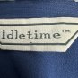 Retro Idletime Mens Navy Blue Short Sleeve Button-Up Shirt Size L