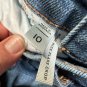 LOFT Outlet Womens High Rise Flare Crop Jeans Size 10 Medium Wash Denim Raw Hem
