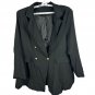 Black Double-Breasted Blazer Jacket 3XL Womens Dressy Business Polyester Blend