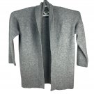 Time And Tru Womens Open Front Cardigan Sweater Size L Gray Light Knit Casual
