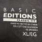 Basic Editions Black Long Sleeve Top XL Womens Cotton Blend Classic Fit