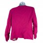 XOXO Womens Open Front Pink Blazer Size M Polka Dot Lining Cotton Spandex Blend