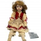 Heritage Mint Porcelain Doll Red Velvet & Lace Outfit Collectible 16" Display