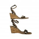 Antonio Melani Womens Leopard Print Cork Wedge Sandals Size 8M Leather Sole Antonio Melani Womens Leopard Print Cork Wedge Sandals Size 8M Leather Sole