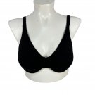 Fruit Of The Loom Womens Black 38D Underwire Bra Cotton Blend Adjustable Straps Fruit Of The Loom Womens Black 38D Underwire Bra Cotton Blend Adjustable Straps