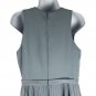 Azazie Long Pleated Blue Dress Size 8 Sleeveless Polyester