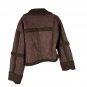 Brown Refeel Womens Jacket With Faux Shearling Trim Size L