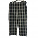 White House Black Market Womens Plaid Capri Pants Size 4R Black & White Stretch White House Black Market Womens Plaid Capri Pants Size 4R Black & White Stretch