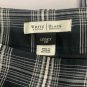 White House Black Market Womens Plaid Capri Pants Size 4R Black & White Stretch