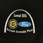 Union Line St. Louis Ford Assembly Logo Varsity Jacket Black Wool Leather Size S