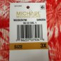 Michael Michael Kors Womens Wrap Dress 3X Red Floral Stretch Ruffle Tie Waist
