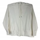 Olivia Warren Womens XL White Hoodie Lightweight Full-Zip Hooded Jacket Olivia Warren Womens XL White Hoodie Lightweight Full-Zip Hooded Jacket