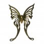 3-Piece Gold Butterfly Wall Art Sculptures With Wooden Centers