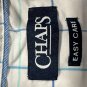 Chaps Mens Short-Sleeve Check Button-Down Shirt Size M White/Blue Classic Fit