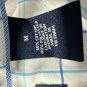 Chaps Mens Short-Sleeve Check Button-Down Shirt Size M White/Blue Classic Fit